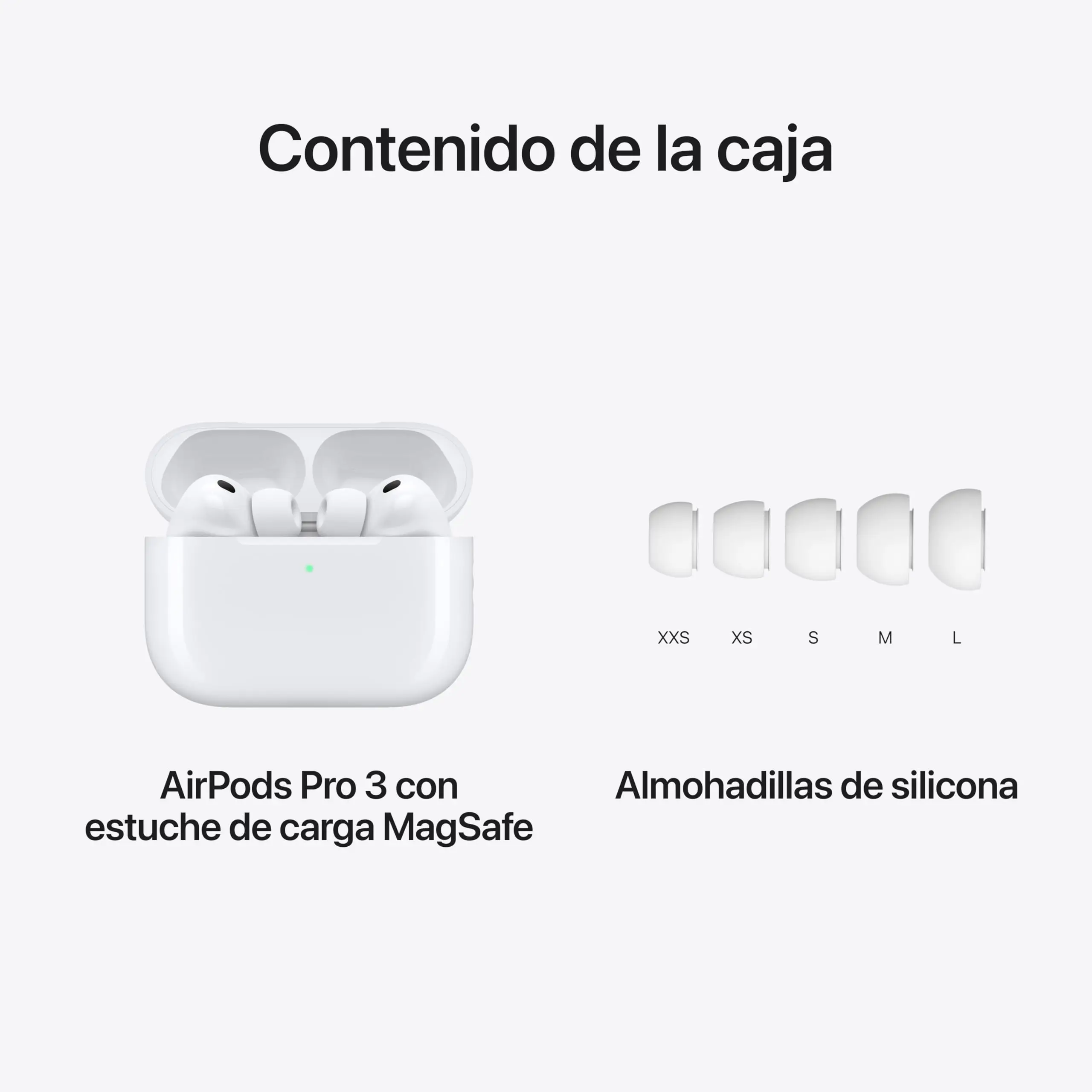 Apple AirPods Pro 3 Auriculares Inalámbricos con Cancelación Activa de Ruido (ANC), Medición de Frecuencia Cardíaca, Audio Espacial y Carga USB-C 7