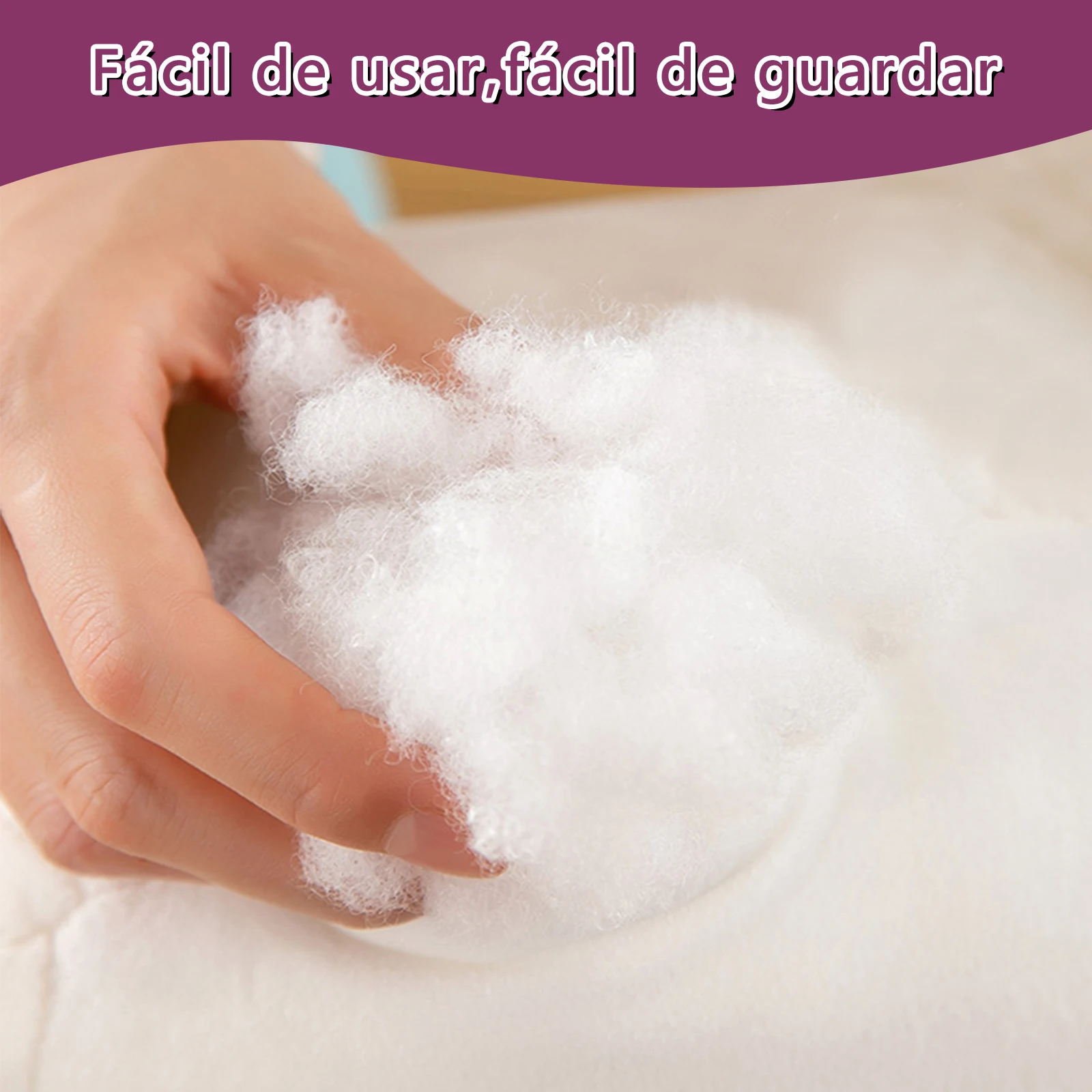 Easyspeed 1kg microfiber filling, 100% polyester silicone hollow fiber, soft and dense touch, floca wadding filling cushions pillows stuffed animals #5