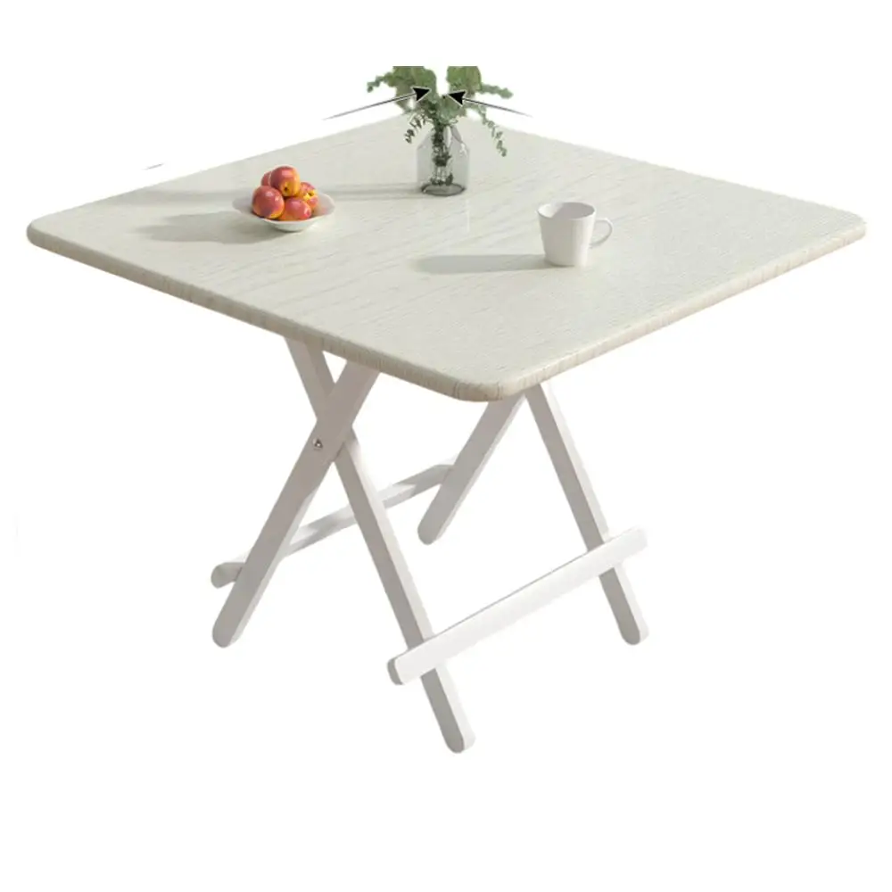Mesa plegable sencilla CAMPING, mesa cuadrada plegable de madera, mesa de picnic práctica para exteriores, mesa de comedor pequeña para el hogar CAMPING， Mesa de comedor 60*60 70*70 80*80cm