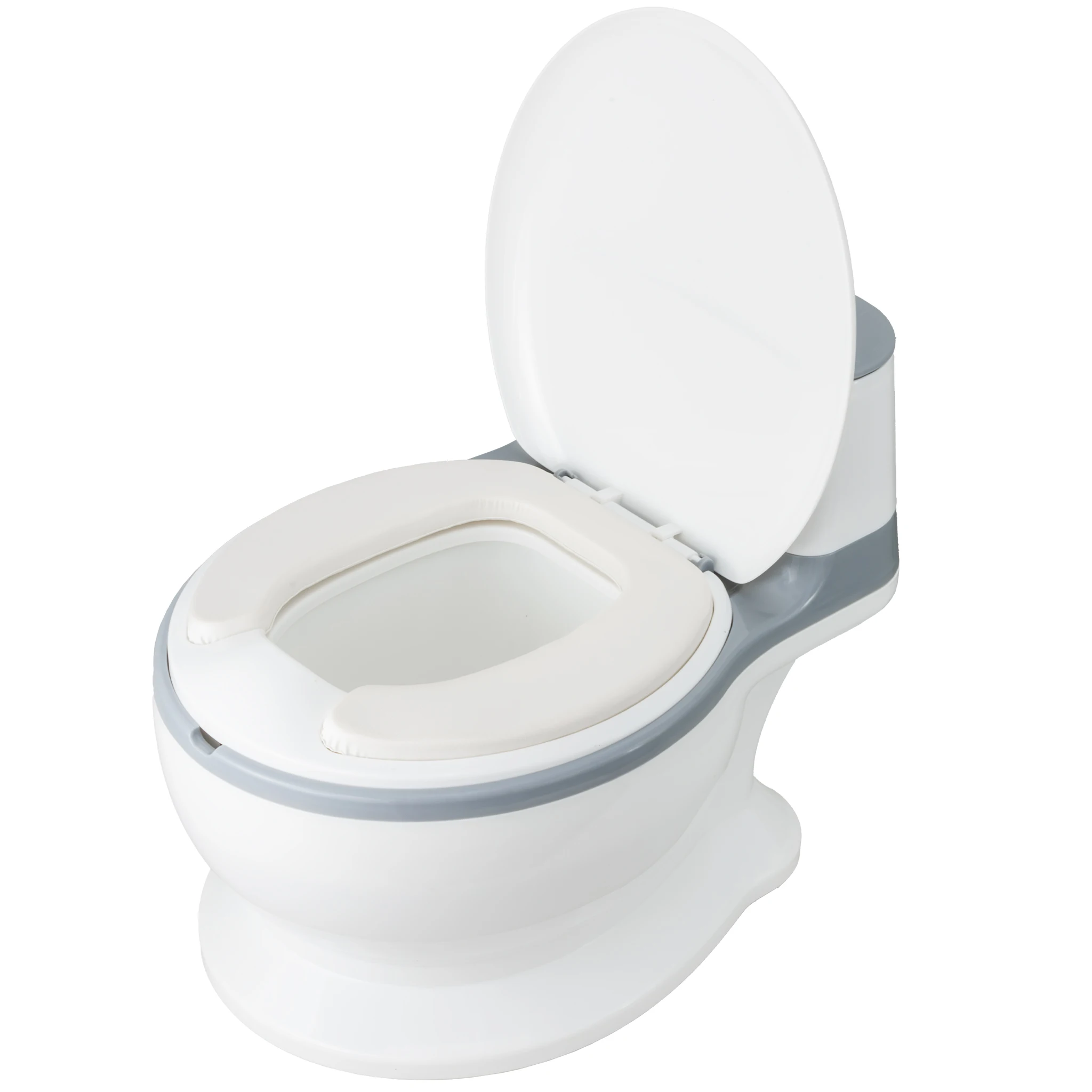 ALMAR Baby Orinal portátil con forma de wc para niños, con sonido de descarga de cadena, y portarrollos integrado