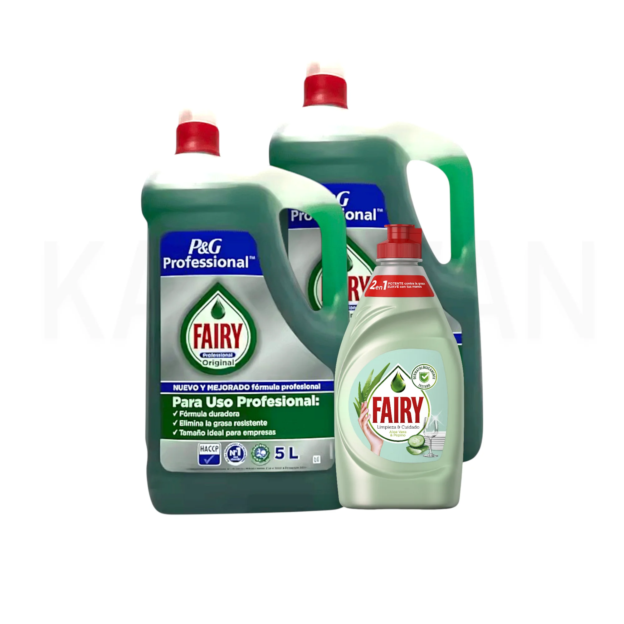 Fairy professional – 2 bottles of 5lts + gift aloe vera and cucumber 340ml - effective cleaning for the home