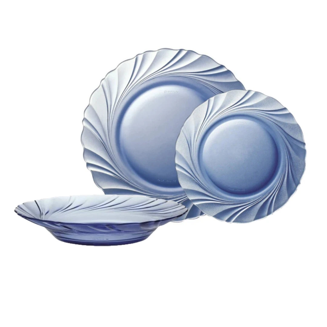 MAXHOME-Vajilla Duralex Beau Rivage Marine 18 piezas