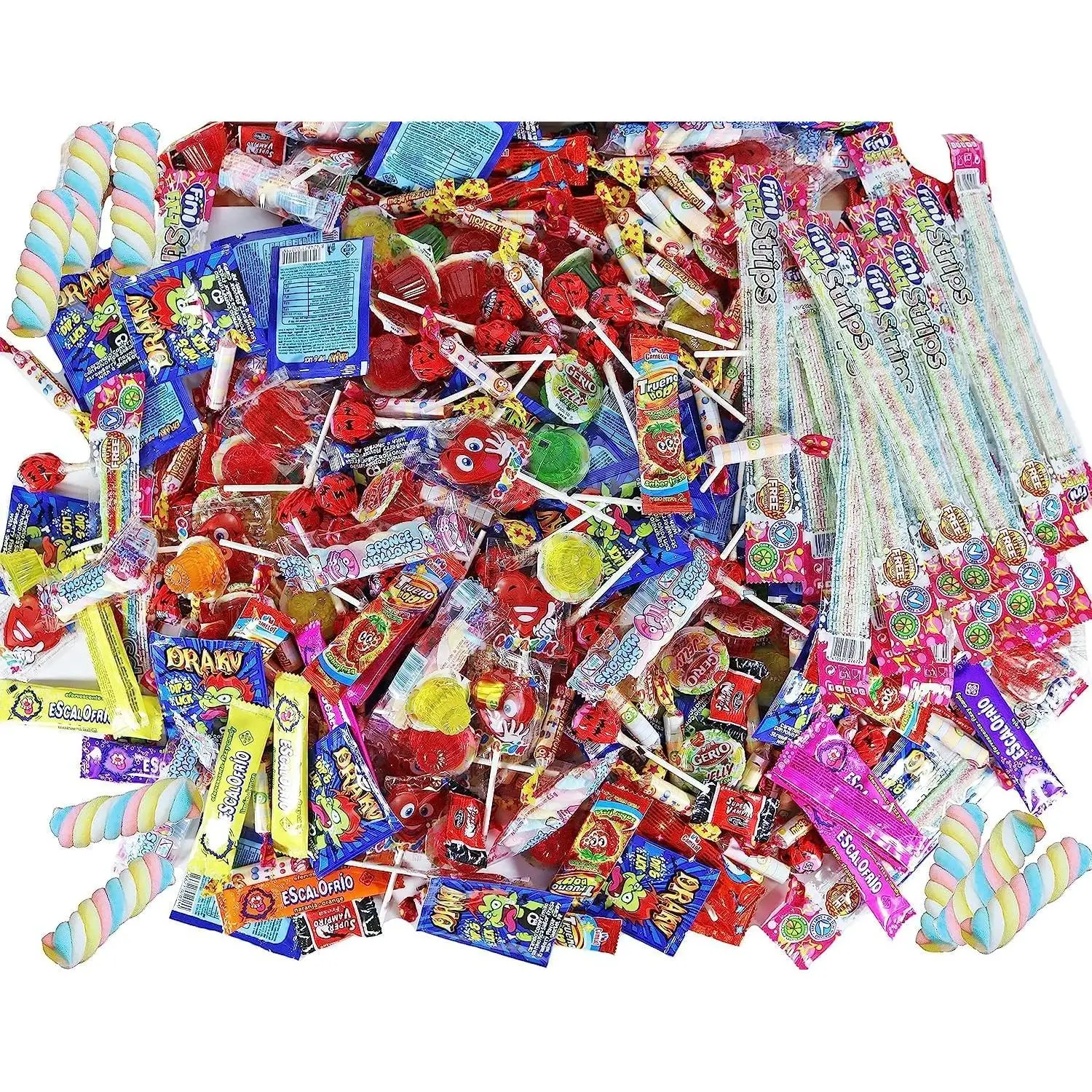 WikiMark Mega Pack 300 Chuches, Golosinas y Caramelos - Sin Alérgenos. para Fiestas de Cumpleaños Infantiles, Navidad, Halloween, Relleno Piñatas - Sin Gluten y Sin Leche.