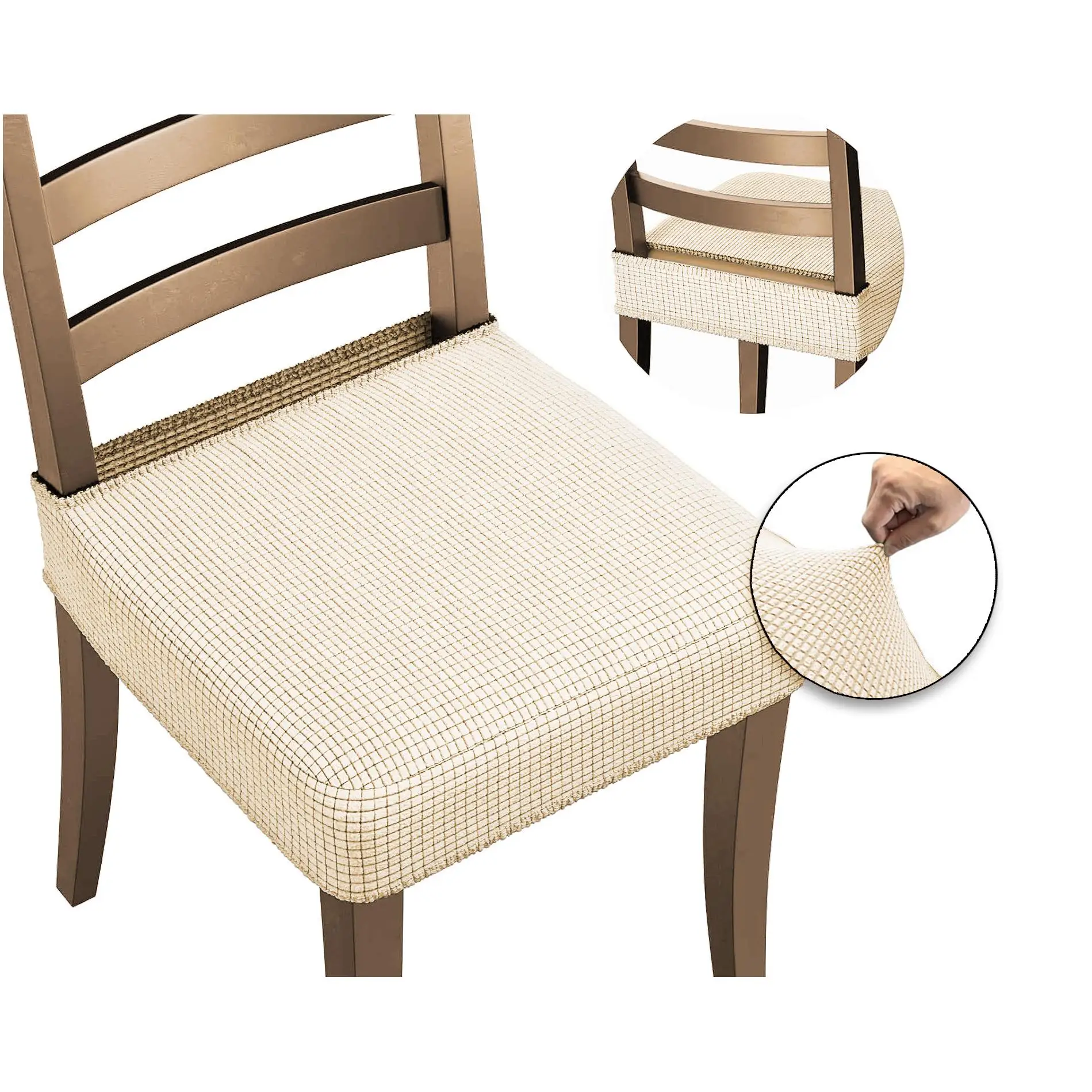 Pack Funda de Silla ajustable modelo KYOTO de VALENTIA HOME, Elástica, Desmontable y Lavable – Pack de 2, 4, 6. Variedad de colores. Perfectas para Comedor y Cocina