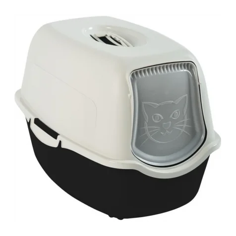 Rotho My Pet Bailey Eco Toilet Arenero para Gatos Negro y Blanco