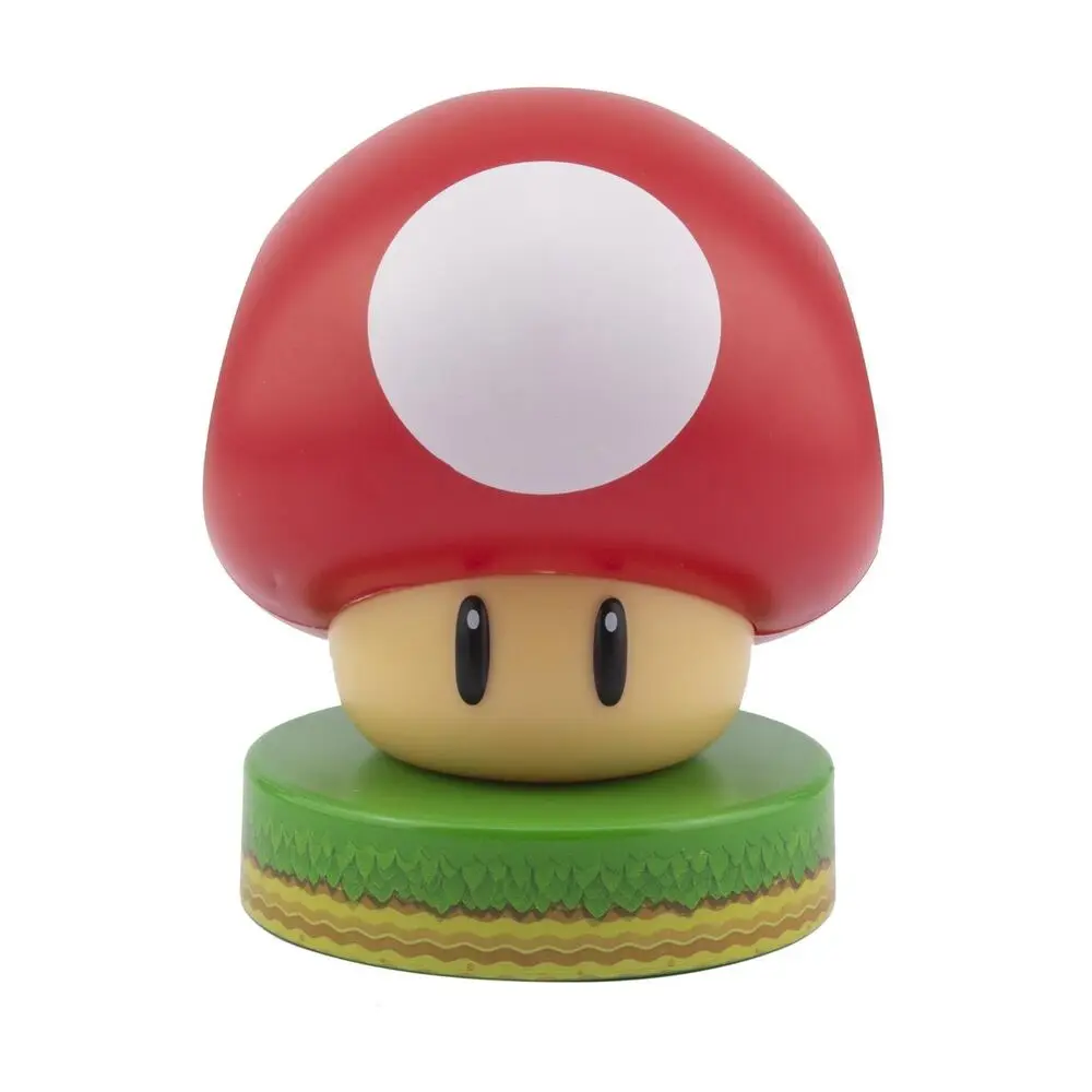 PALADONE Lámpara 3D Seta Super Mario Bros Nintendo, 10 cm, Luz Rojiza, Funciona con Pilas AAA