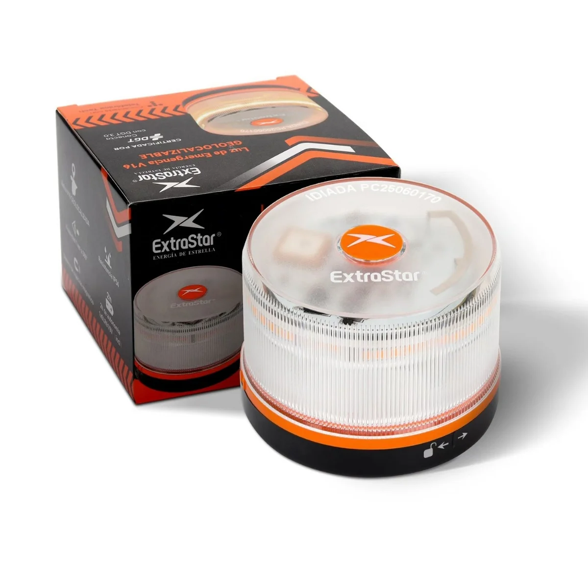 Luz De Emergencia De Coche V16 con Geolocalización 3.0, Aprobada por DGT