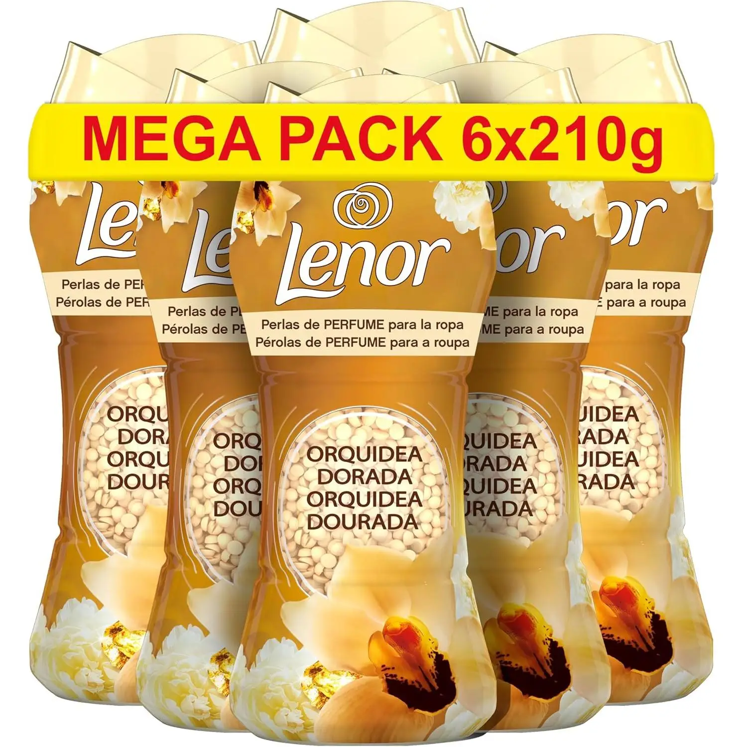 Unstoppable Lenor Pack Perfume Softener Beads for Clothes 6x210g Freshness Enhancer for Washing Fresh Fragrance or Mixed Fragrance