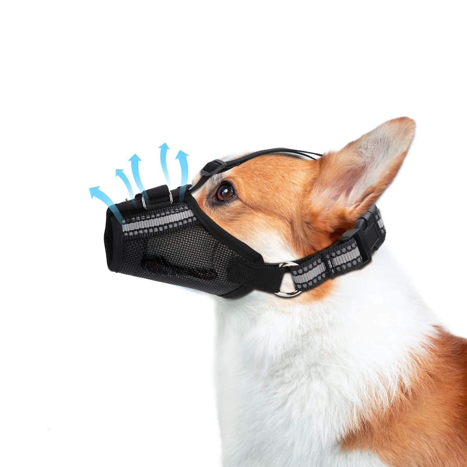 Nobleza Bozal para Perros, Bozal de Malla Suave para Perros Pequeños, Bozal Perro Ajustable, Transpirable y Cómodo, Utiliza para Evitar Que los Perros Muerdan y Ladren
