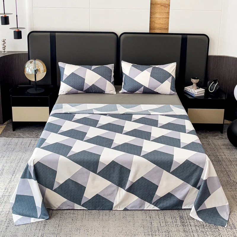Juego de sábanas 4 piezas cama 135cm/150cm/180cm Estampado geométrico simple