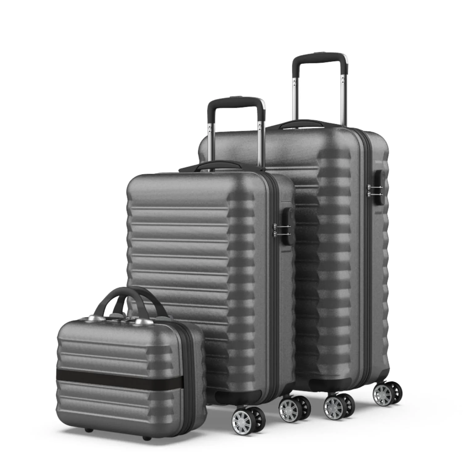 Numada Juego de Maletas Upfly  3pzs ABS Maleta Cabina 53cm, Mediana 63cm y Neceser