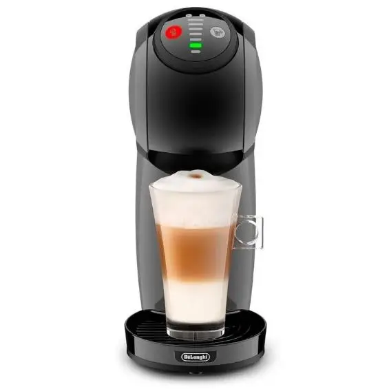 Cafetera Nescafé Dolce Gusto Genio antracita De'Longhi, cafetera de cápsulas para bebidas frías y calientes, presión de la bomba 15 bar, Depósito de agua de 0.8 L, modo Eco, Thermoblock, apagado