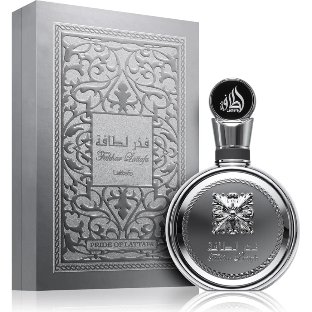 Lattafa Fakhar Platin Eau de Parfum para Hombre 100 Ml - Fragancia Amaderada y Especiada