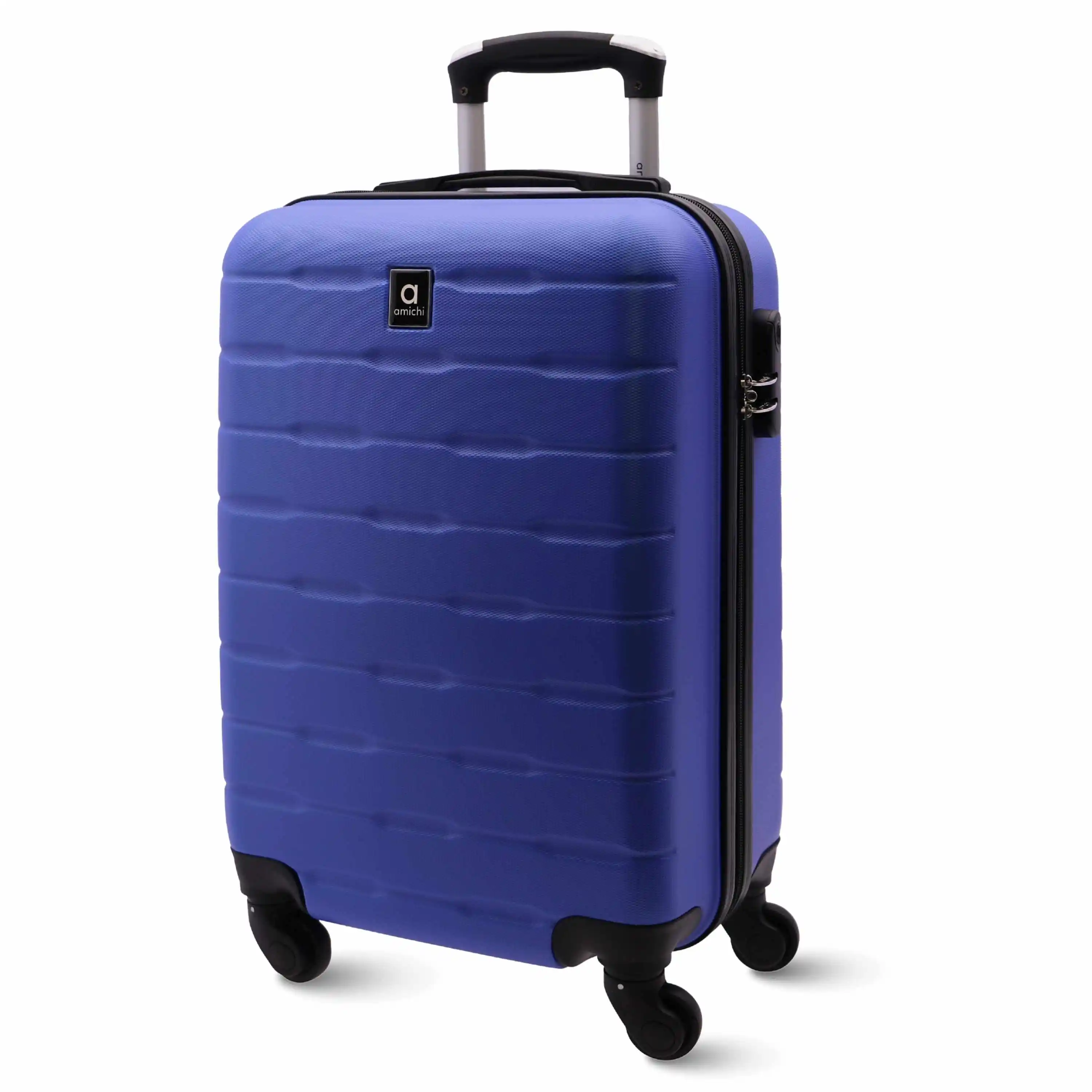 AMICHI - Maletas de viaje cabina - Maleta cabina - Maletas de viaje - apta para Ryannair- Trolley equipaje para avion resistente con 4 ruedas de 360º y candado