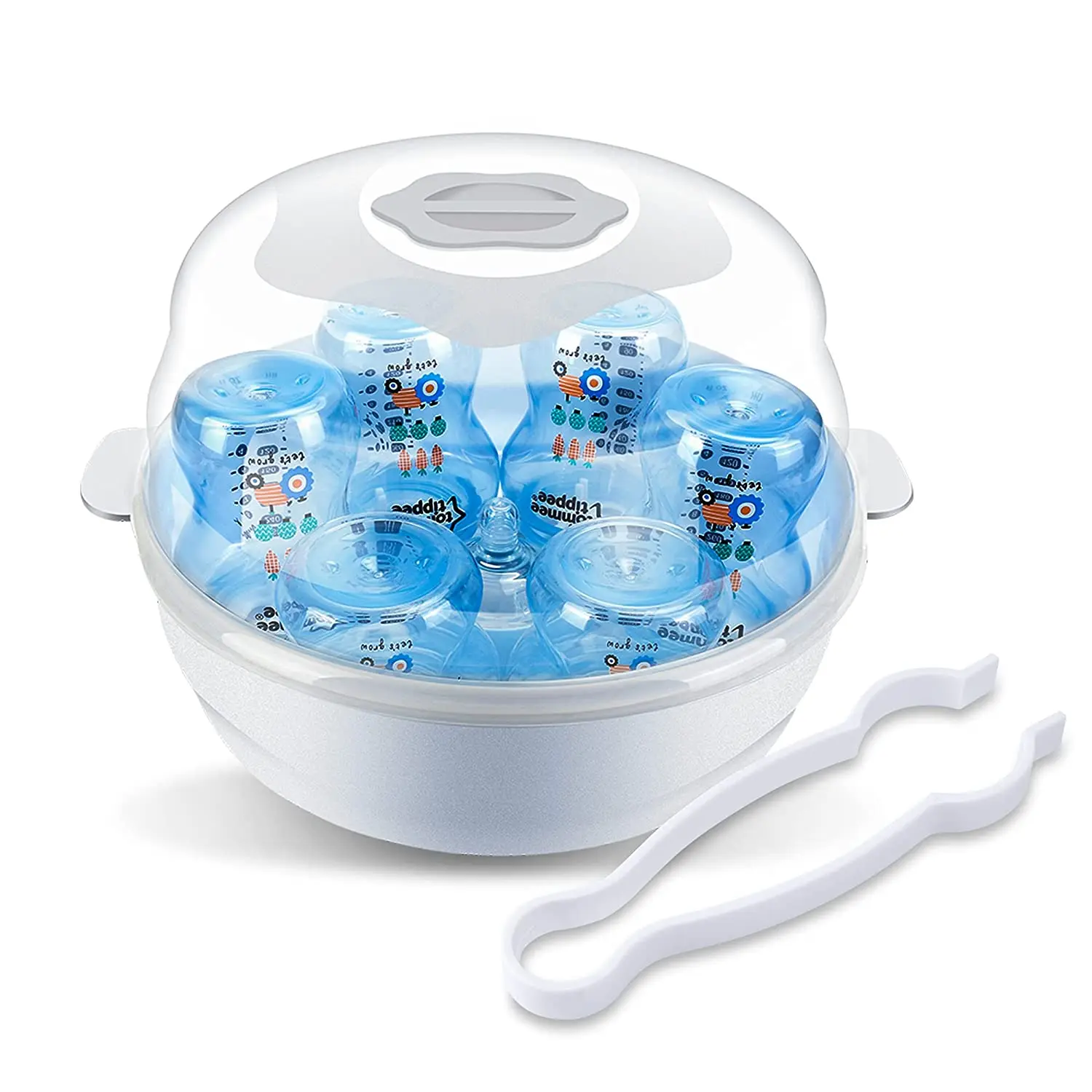 Esterilizador De Vapor Para Microondos Para Botellas De Bebe Almacenamiento Y Soporte De Botella Nipulas Alta Temperatura