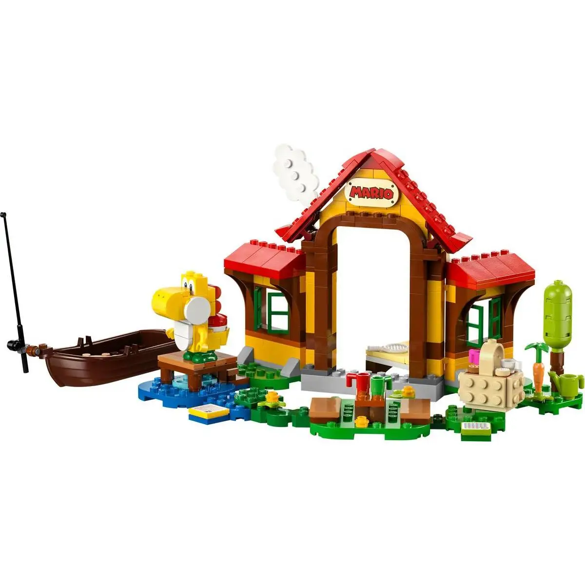 LEGO Super Mario 71422 Home Picnic Building Set, Yellow Yoshi Figure Expansion Set, Matching with Initial Pack, Gift for 6 + Years Boys and Girls