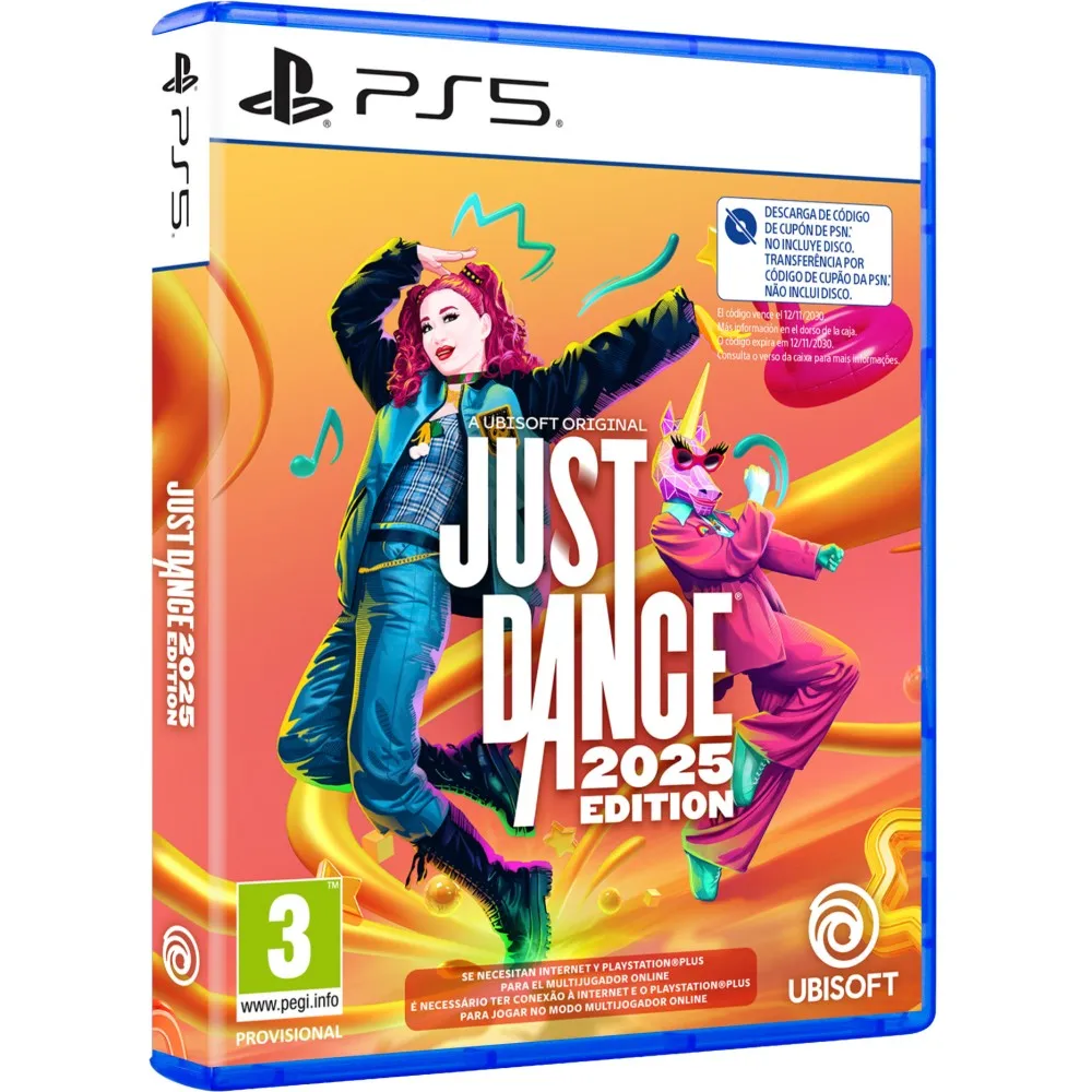 JUST DANCE 2025 CAJA CÓDIGO DESCARGA DIGITAL JUEGO COMPLETO ELIGE VERSIÓN ESPAÑOLA PLAYSTATION PS5 NINTENDO SWITCH playstation
