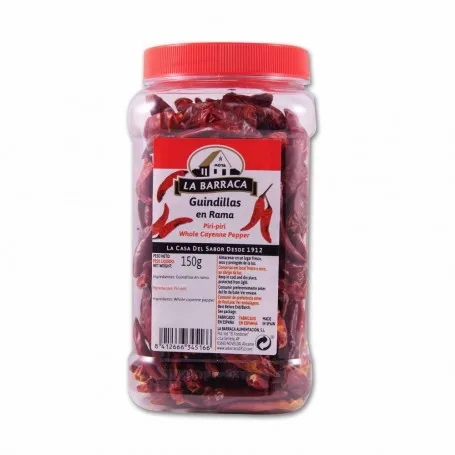 The barrack chilli jar branch 150 Gr, whole dried chillies