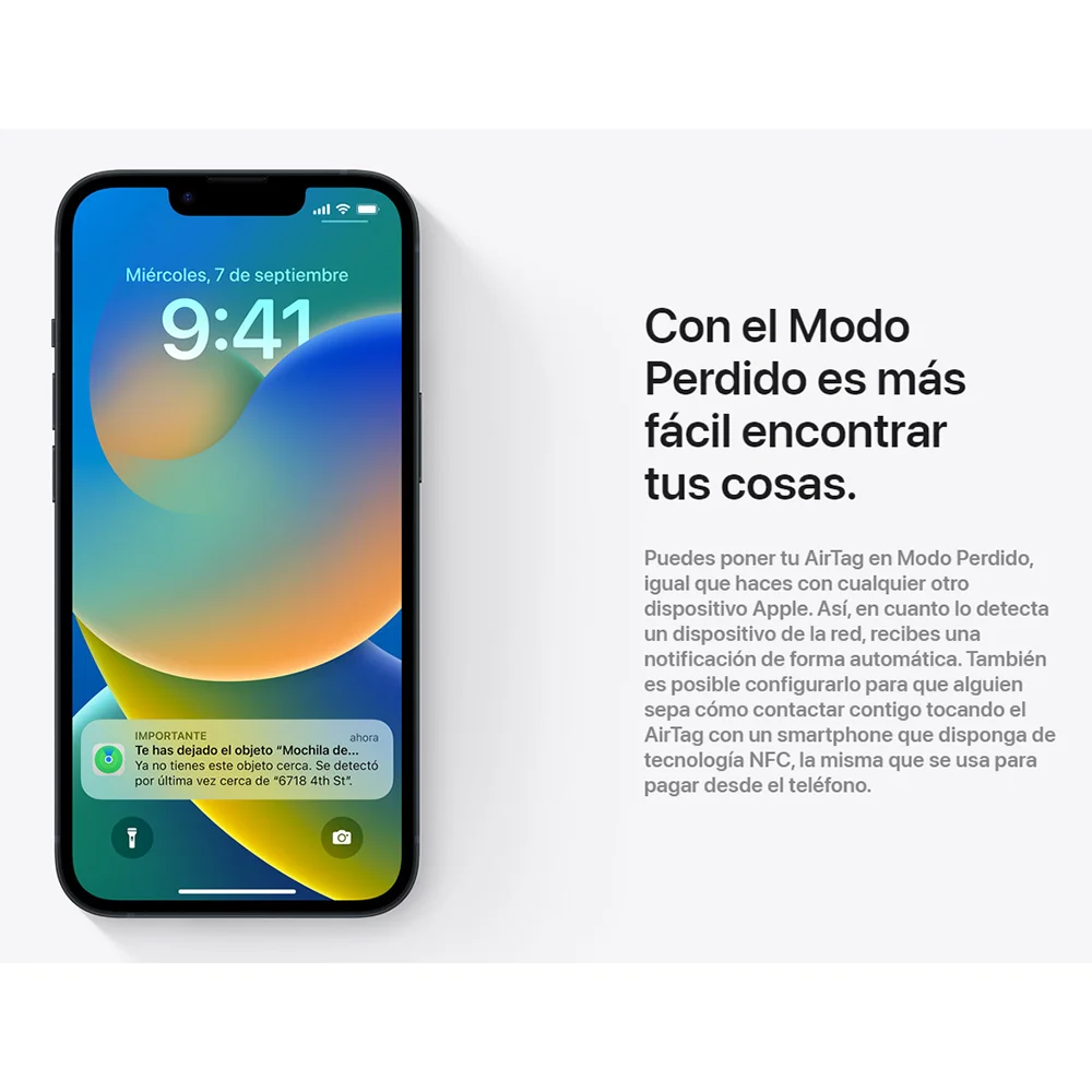 Apple AirTag, Rastreador inteligente, Paquete de 4, Compatible con iPhone o iPad, IP67 Resistencia a salpicaduras, agua y polvo, Color Blanco 5