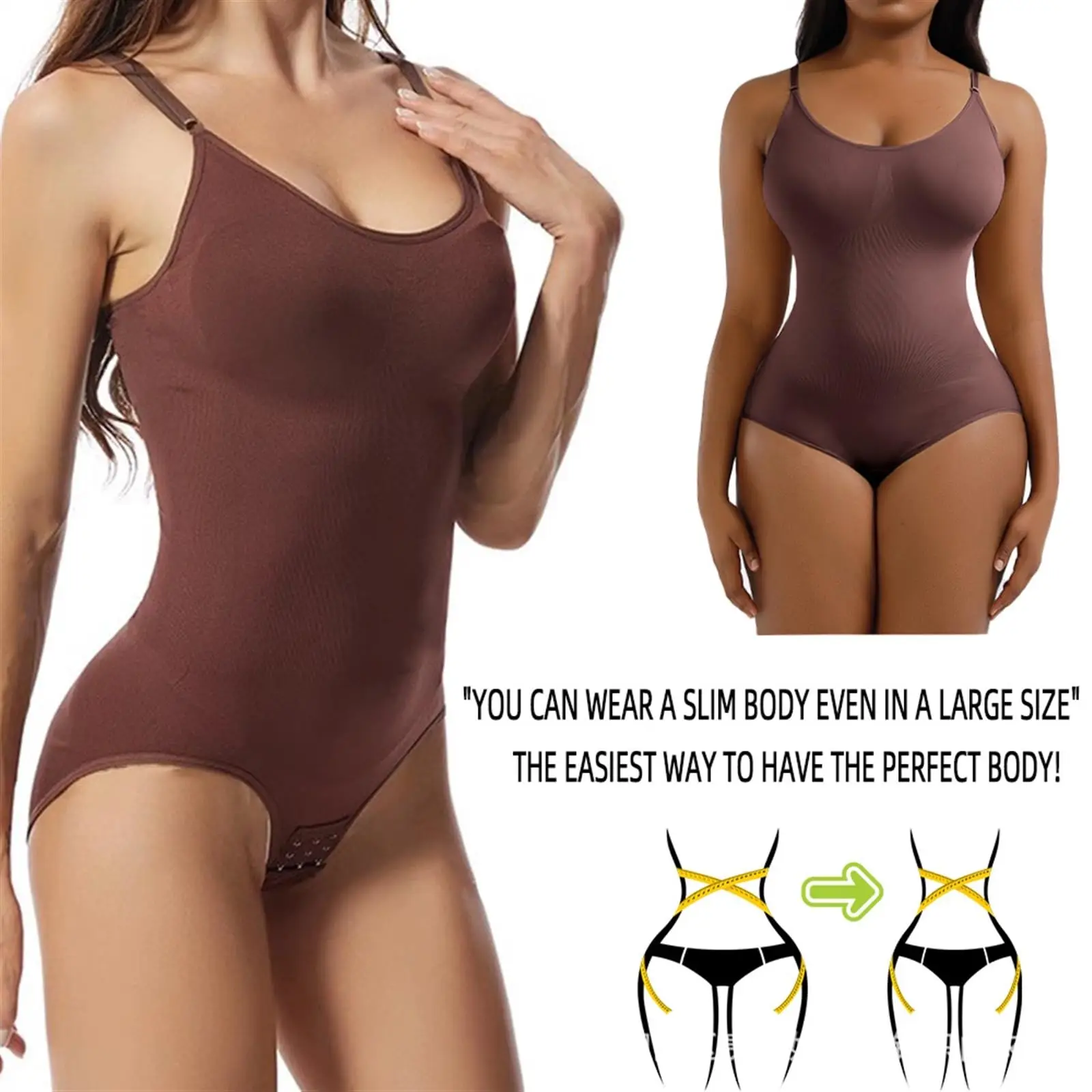 Women's Shaping Bodysuit Bodysuit Abdominal Reducer Control and Modeling Invisible Line Postpartum Shapewear, M-L and Xl-Xxl Universal Size