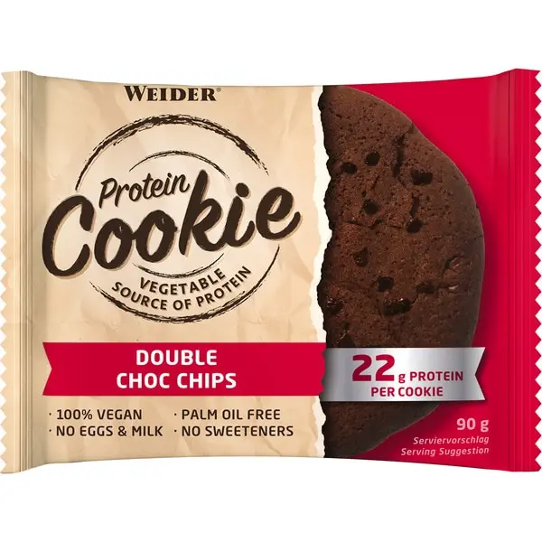 PROTEIN COOKIE DOUBLE CHOC CHIPS 90 GRS snacks and nuts WEIDER 4044782320174