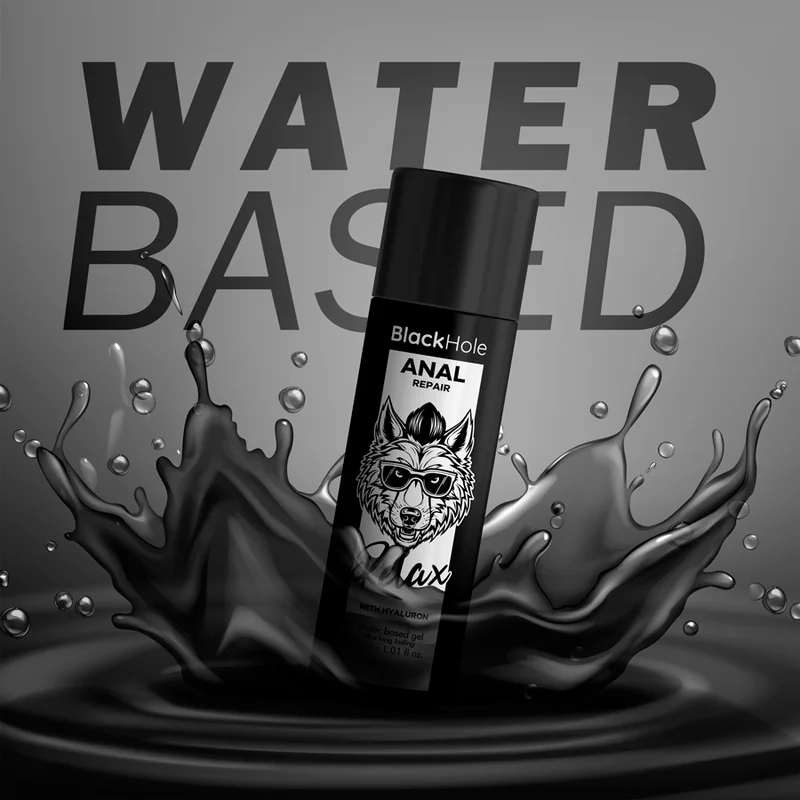 Black Hole Anal Relax Water-Based Lubricant 30ml for Comfortable Anal Sex, Odorless, Colorless, and Non-Greasy Formula, High-Quality Anal Lubricant with Relaxing Effect for Safe and Enjoyable Experiences