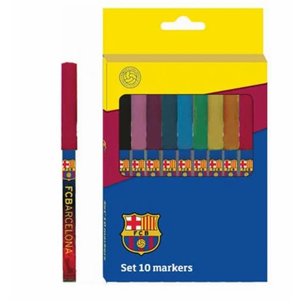 Casa Y Menaje Set 10 Rotuladores F.C. Barcelona Alta Calidad