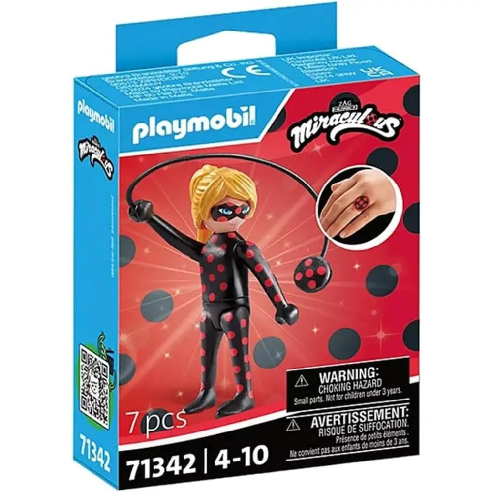 PLAYMOBIL Miraculous figura Antibug  con anillo y amuleto prodigio serie Ladybug (71342)