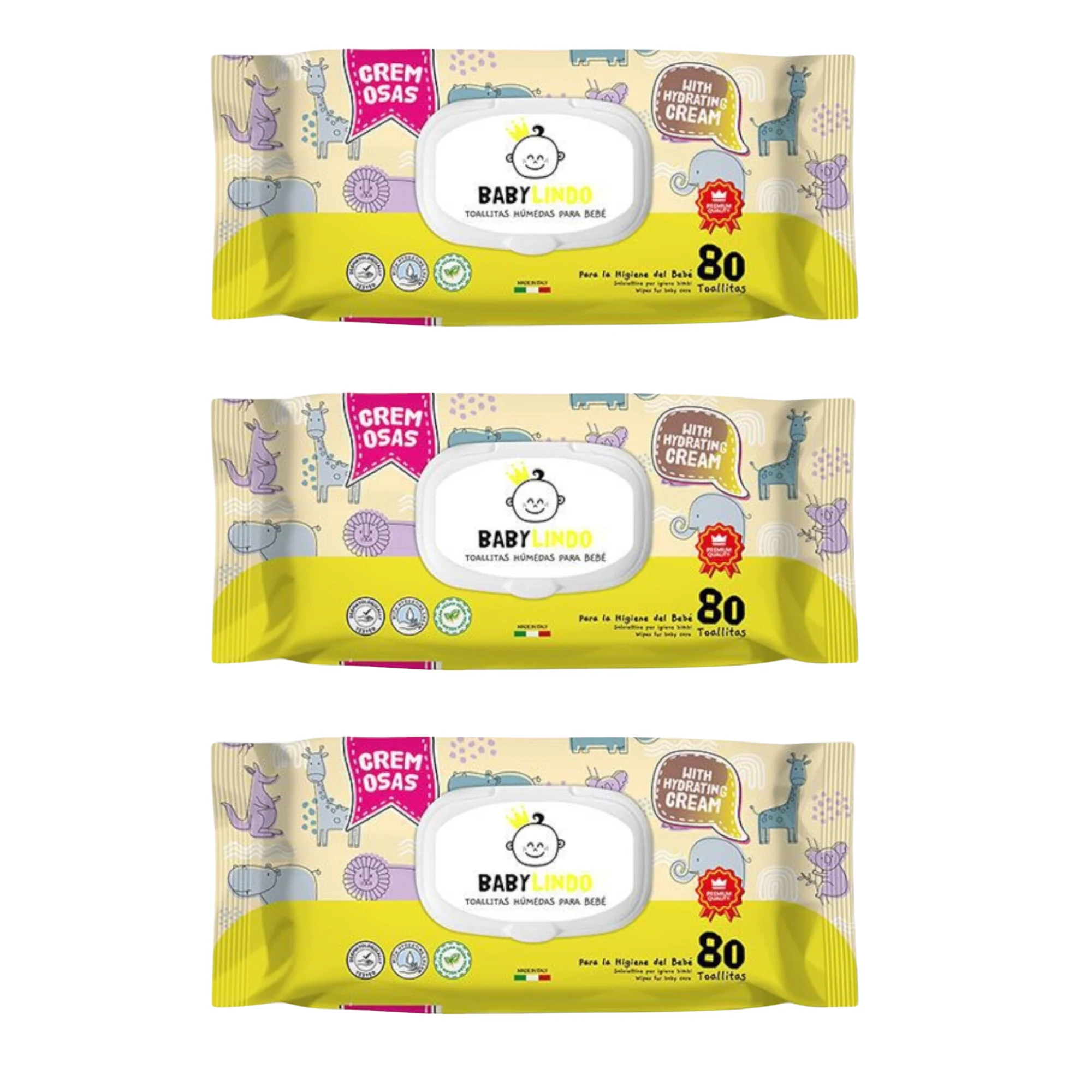 Baby lindo - Pack ahorro de Toallitas Cremosas - 240 Unidades  Suavidad, Cuidado e Hidratación para la Piel de tu Bebé