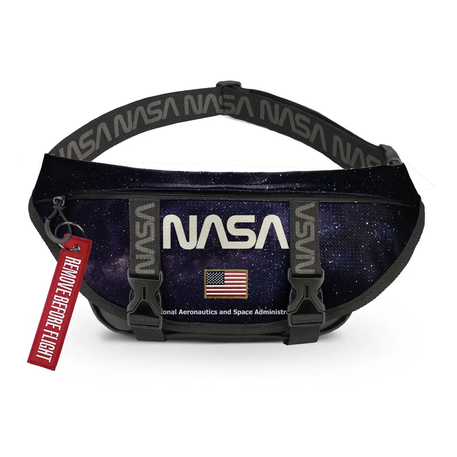 NASA - Riñonera de Cintura con Cierre de Cremallera, Edición Galaxy