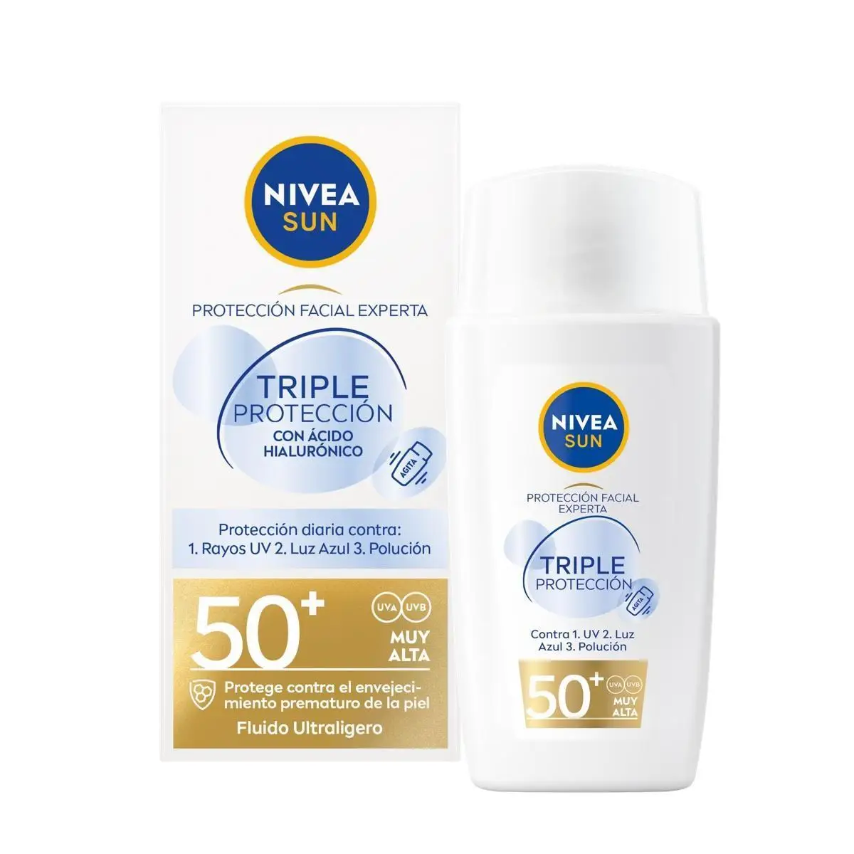 NIVEA SUN Fluido Facial Ultraligero Triple Protección FP50+