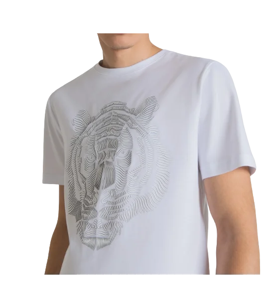 Antony Morato T-shirt Morato MMKS02119/ FA100227 1000-man-round neck-tiger print