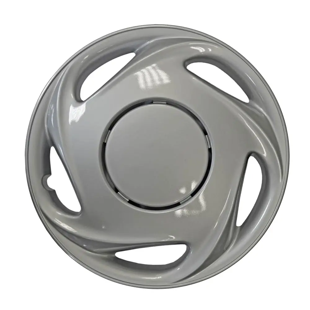 KRAWEHL - Juego de 4 Tapacubos de 14 Pulgadas - Flexibles - Modelo Izar - Cubre Llantas - Fácil de Instalar - Anillo de Sujección Ajustable - Resistente a los Golpes - Polipropileno Acabado en Plata