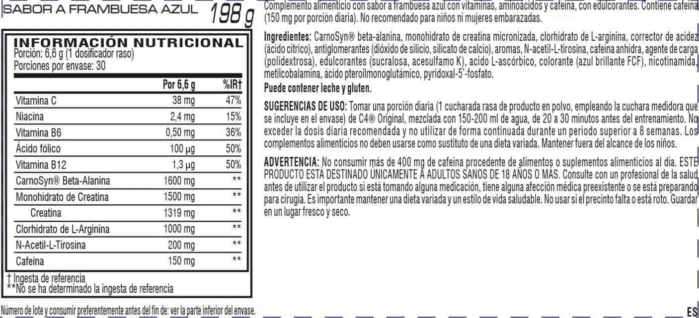 C4 original (195g-30 serving) *all flavors* - cellucor |   Pre-workout |   Complete formula |   Increases performance |   Energy #4