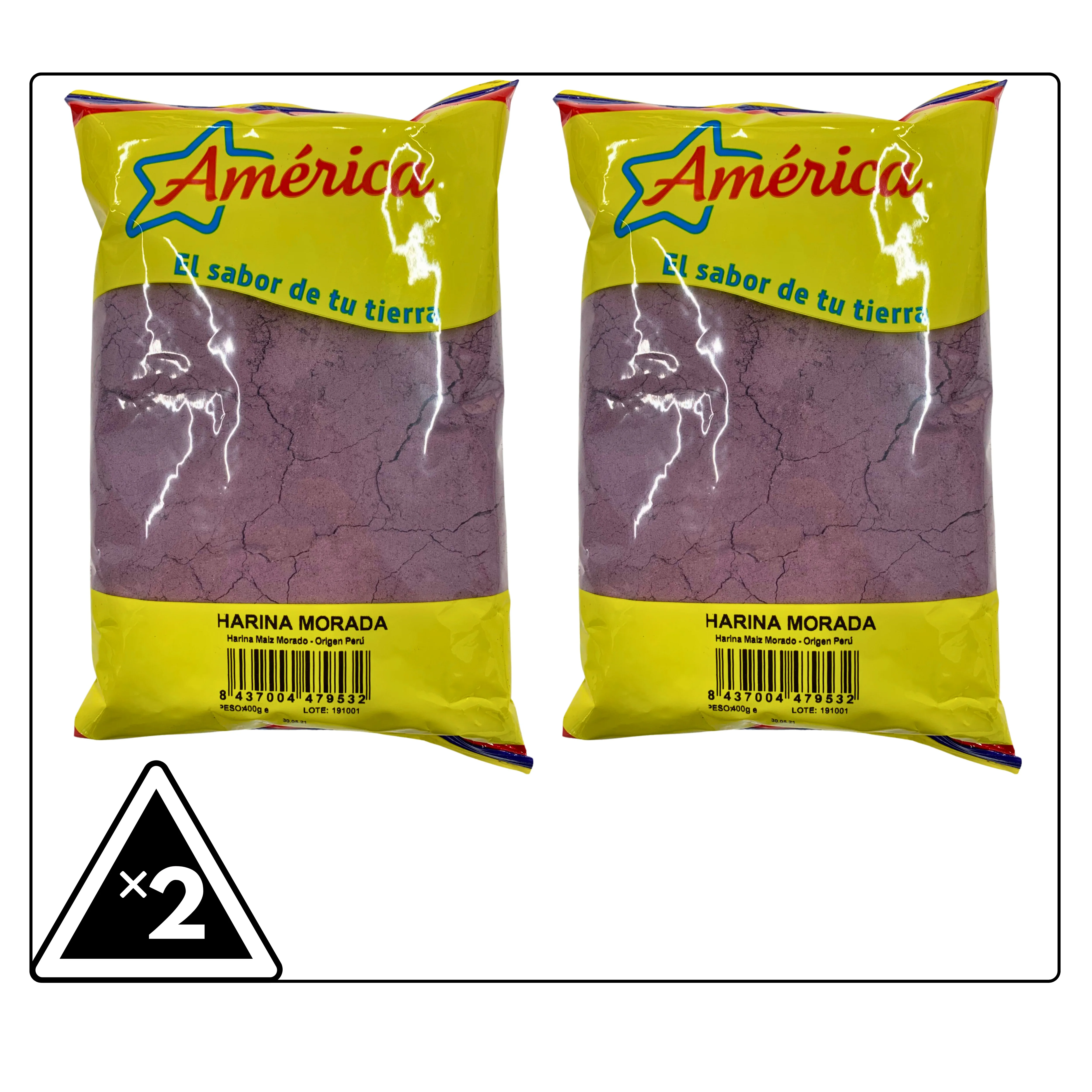 2 packet of purple flour the flavored of your soil GLUTEN-free and nutritious 400G.AMERICA high quality