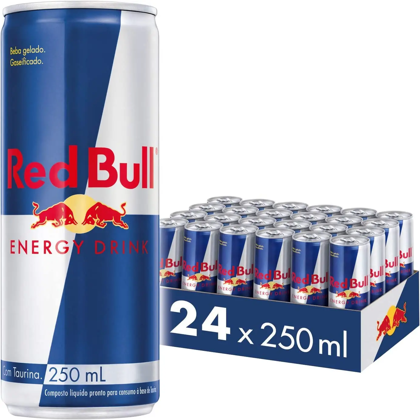 Caja de RedBull Bebida Energética. Elige tu tamaño. 12 / 24 unidades. Con azúcar / Sin azúcar. Revitaliza Cuerpo y Mente. Te da alas cuando las necesi