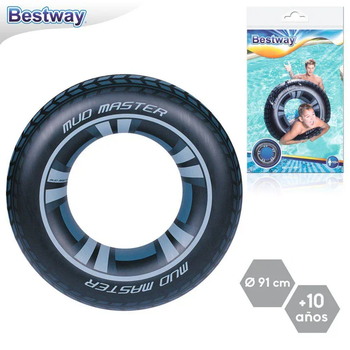 LILI HOME float wheel black-91 Cm for pool, beach and lake