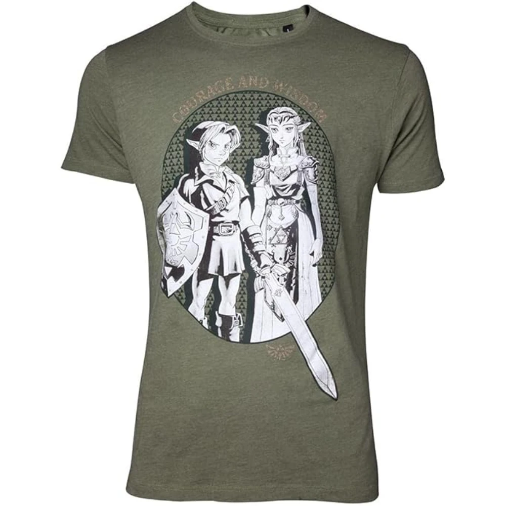 Nintendo Hombre Verde Grupo Erik Camiseta Zelda Link Y Princess Zelda