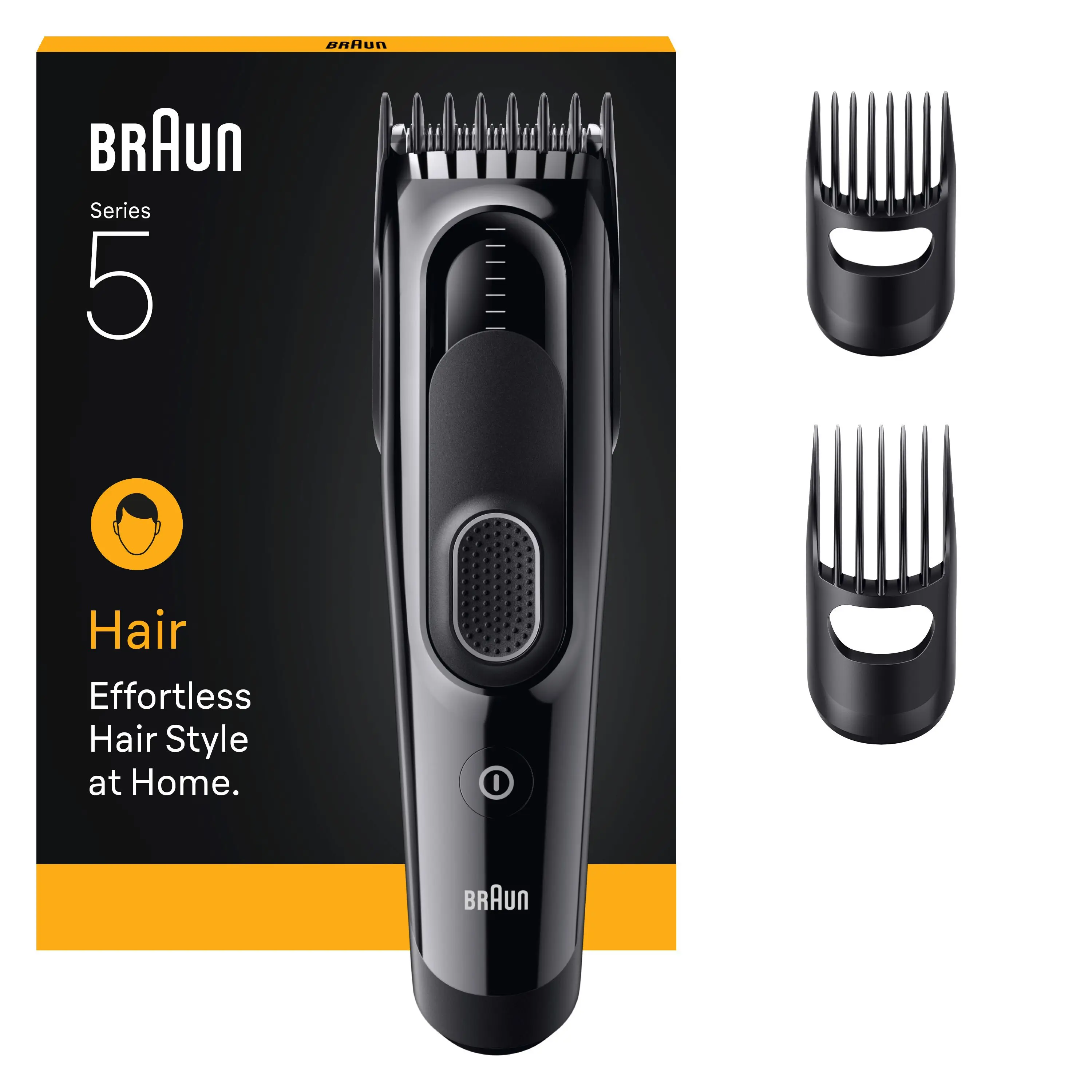 Braun Cortapelos Series 5, Máquina De Cortar Pelo Para Hombre, +3 Accesorios De Styling, Color Negro - Producto Europeo con Garantía Oficial.