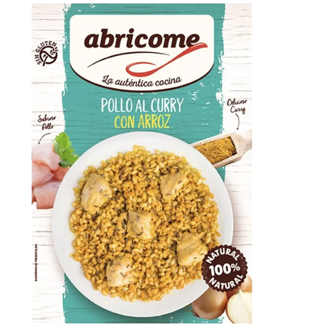 Bandeja de pollo al curry Abricome 320g - Deliciosa comida lista para comer en Instant Food & Ready to Eat