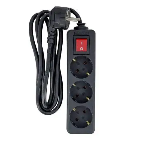 Microconnect MC-GRU00315BS base múltiple 1,5 m 3 salidas AC Interior Negro