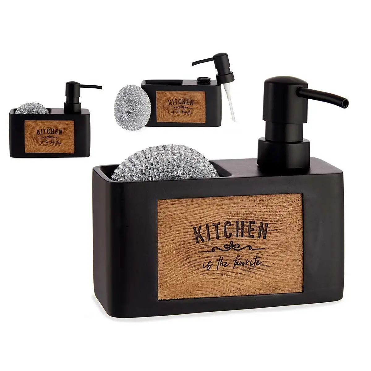 Factory Cuadros Dispensador de Jabón de Cocina con Esponja Michelin - Dimensiones del Producto: 6 X 15 X 13 Cm