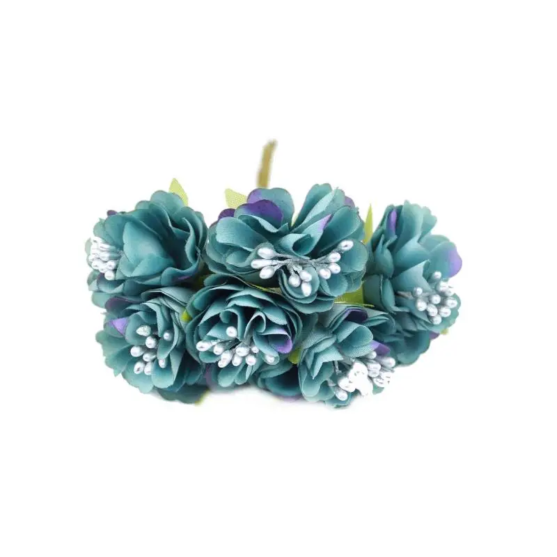POMO 6 MINIFLORES DE TELA para Decorar Sombreros - Producto de Alta Calidad