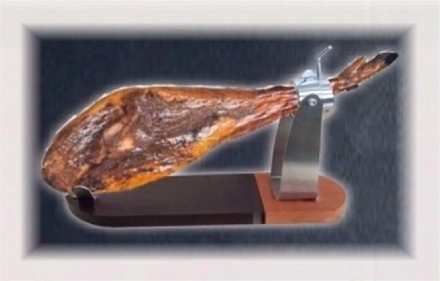 Ham Holder with Acorn Shaped Base, Rotating 360º Design, Includes Cover, Knife, and Sharpener - Premium Kitchen Tool, Made in Spain.