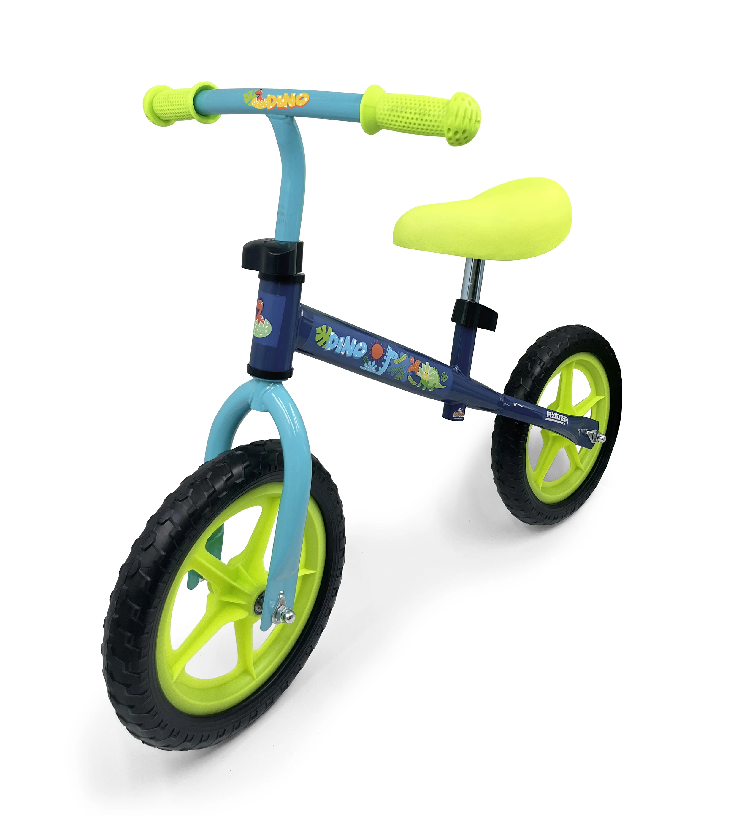 Pedalless, 2-wheeled, shimmer, unicorn or dino bicycle with or without front panel - light and easy to handle. Adjustable saddle and handlebars. Quality at the best price. In accordance with ce regulations. +3 years