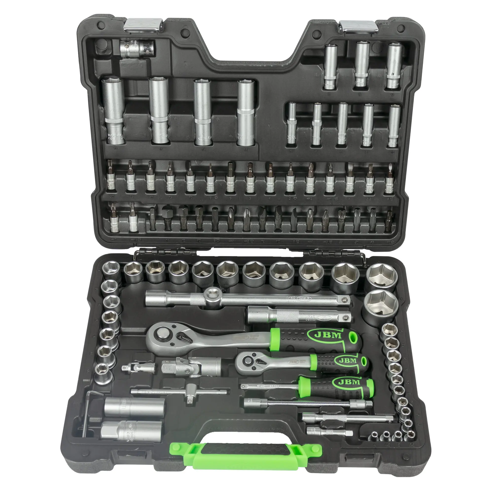 54038 Model 94 PCs JBM Tool Briefcase with Cine Hex Cup-Full Set of Hand Tools for Home Motorcycle, car and engine, excellent price