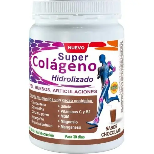 Robis Super Colágeno Hidrolizado, 300 gramos - Ayuda articulaciones, músculos y dolores reumáticos - Sabor Chocolate