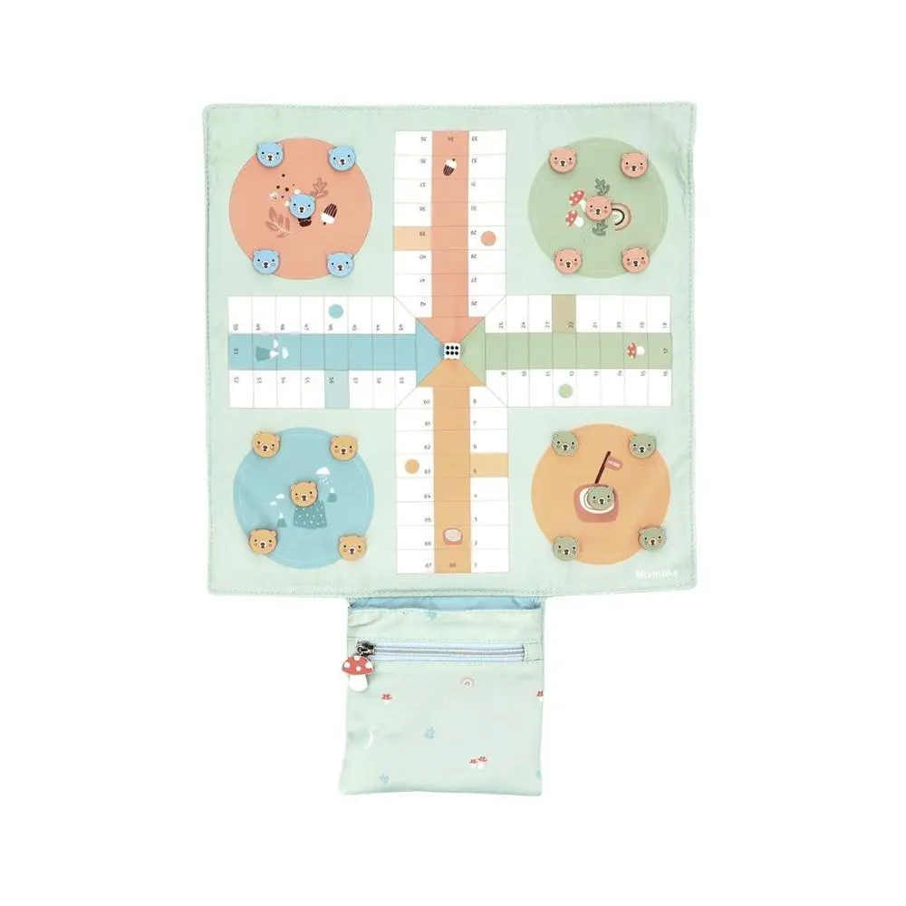 Juego de Mesa Ludo Portátil con Tablero de Tela - Mönneka