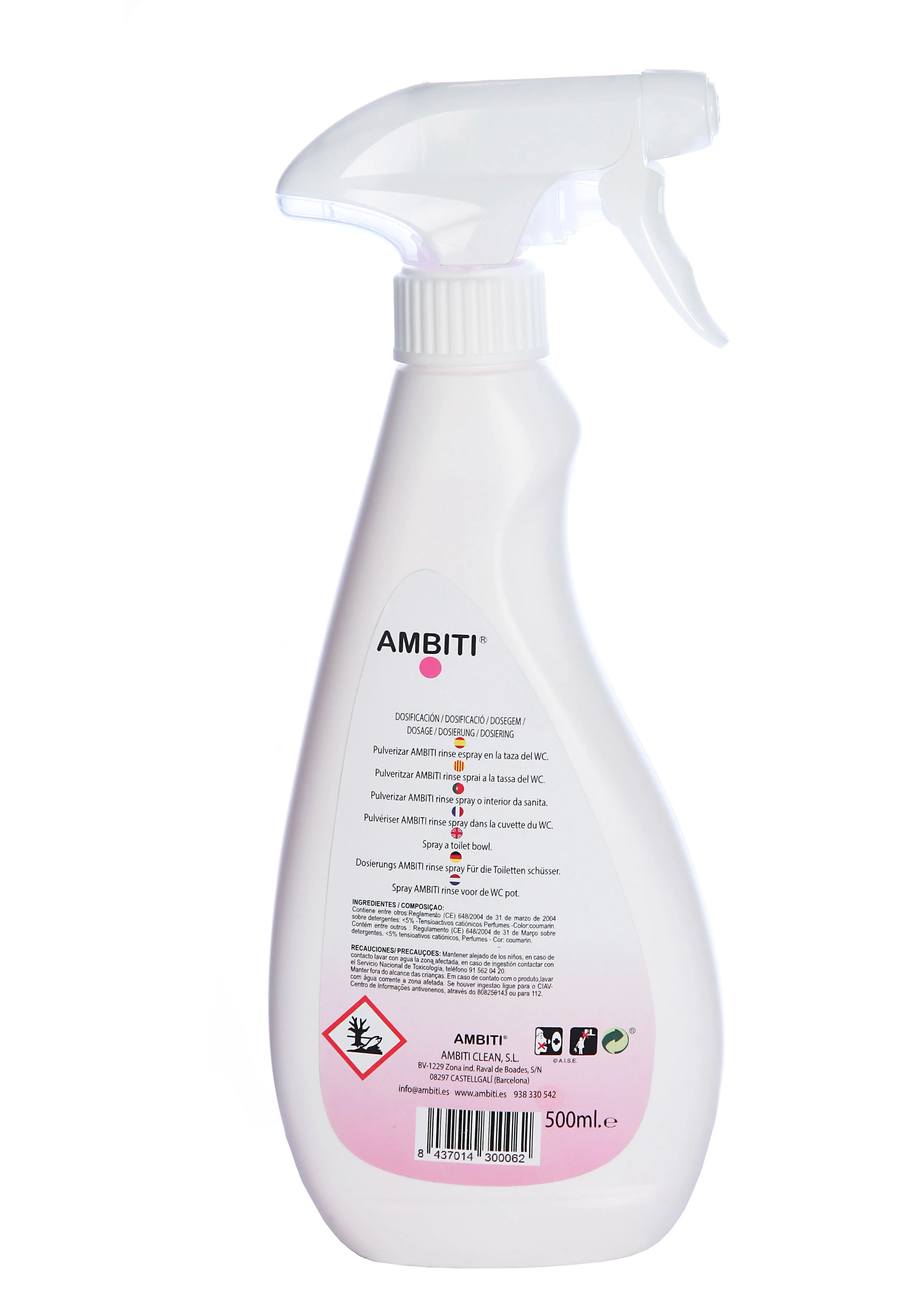 AMBITI-Rense additive Spray to disinfect the Cup of the toilet motorhomes and Campers volume 500 ml fragrance Piña Colada