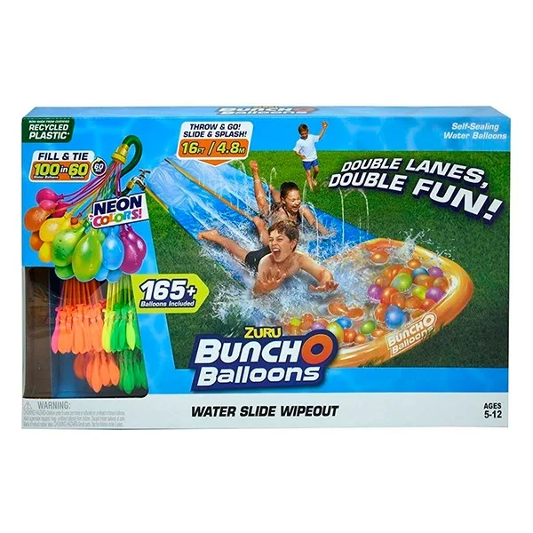 Zuru Pista hinchable Buncho con 165 globos de agua neón de llenado automático
